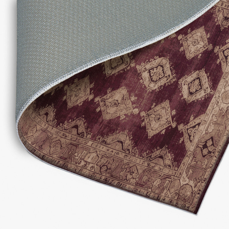 Tapis intérieur et extérieur brun Overdyed, Rectangulaire 8 pi x 10 pi
