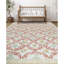 Tapis crème/corail en laine noué à la main Venatura-40359117