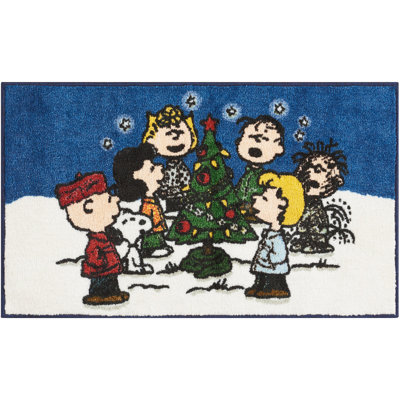 Tapis bleu/blanc Peanuts Buddies