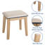 Ensemble coiffeuse avec tabouret et miroir Mukul-670299683