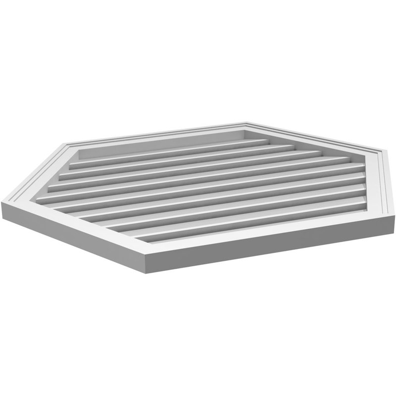 Évent horizontal fonctionnel à pignon en uréthane à surface horizontale Signature, H 28 po x l 36 po x P 1,5 po