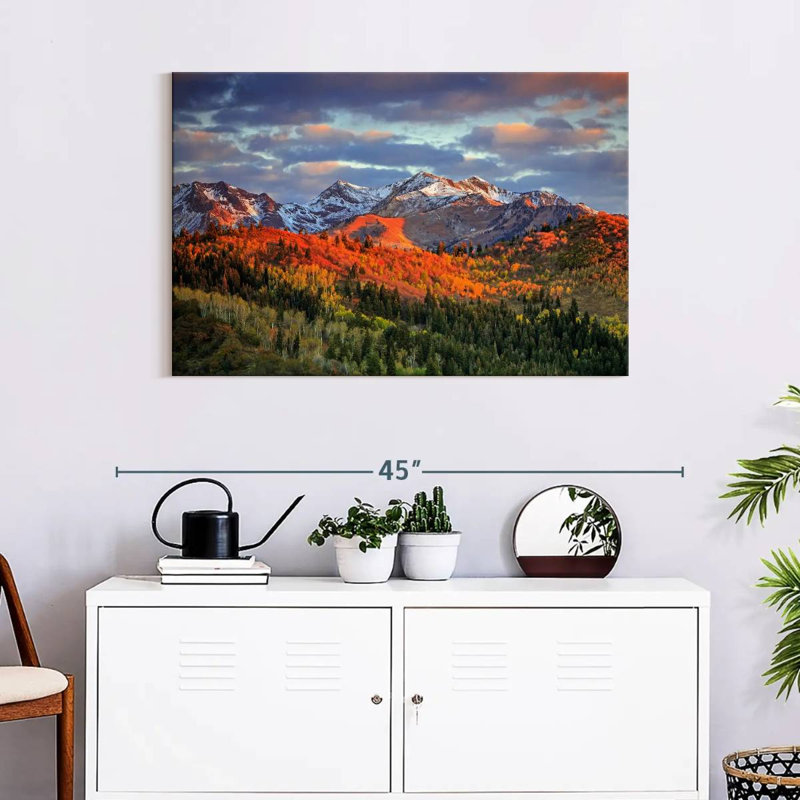 Mont Wasatch sur toile, H 24 po x l 36 po x P 1,25 po