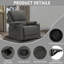 Fauteuil inclinable pivotant avec fonctions de massage et chauffantes, canapé simple-102477550