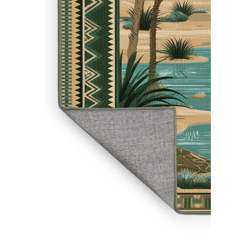  Tapis lavable Desert Oasis Southwestern, Rectangulaire 8 pi x 10 pi