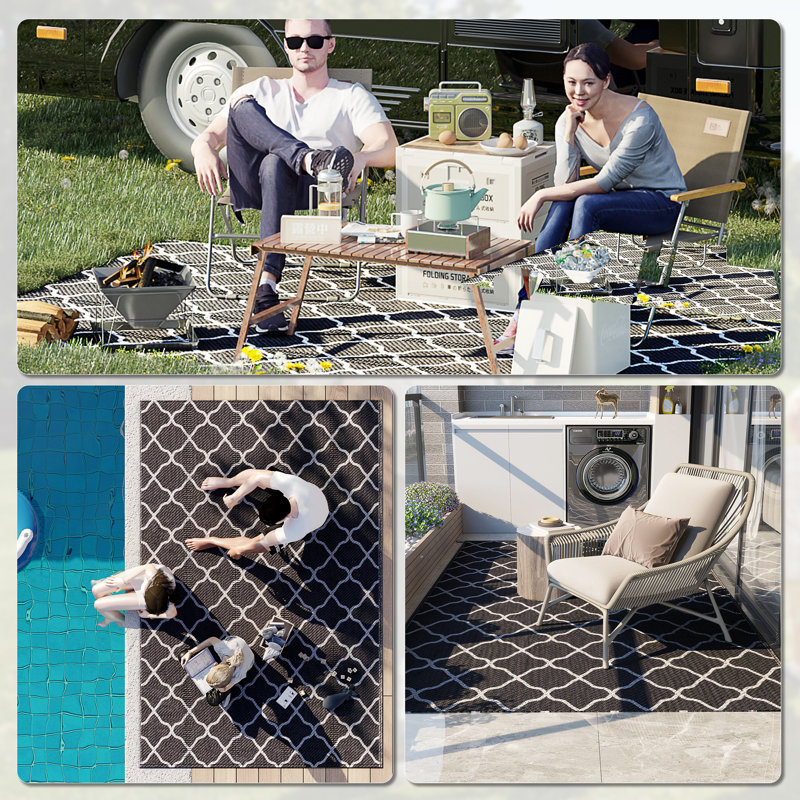 Geometric 182cm X 274cm Indoor / Outdoor Area Rug