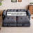 77'' Wide Velvet Convertible Sofa with Pull-Out Bed-1538329135
