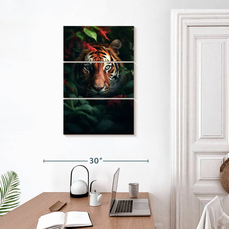 Brampt Tiger Flowers I, 32" H x 20" W