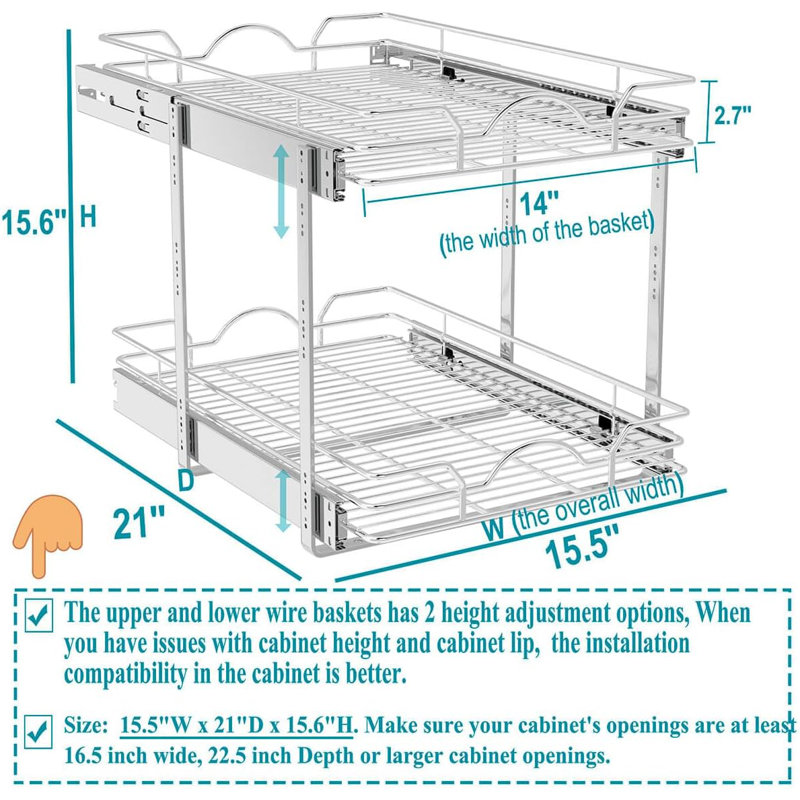 Étagère Menelaos, H 15,6 po x l 15,5 po x P 21 po