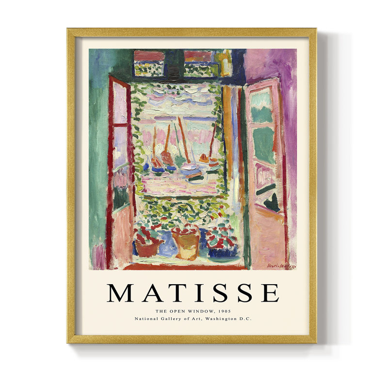 Matisse CXCVII, reproduction encadrée - bois massif, H 10 po x l 8 po