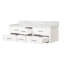 Meuble-lavabo double 60 po bleu X P 22 po D, avec plateau en marbre de Carrare-117825168