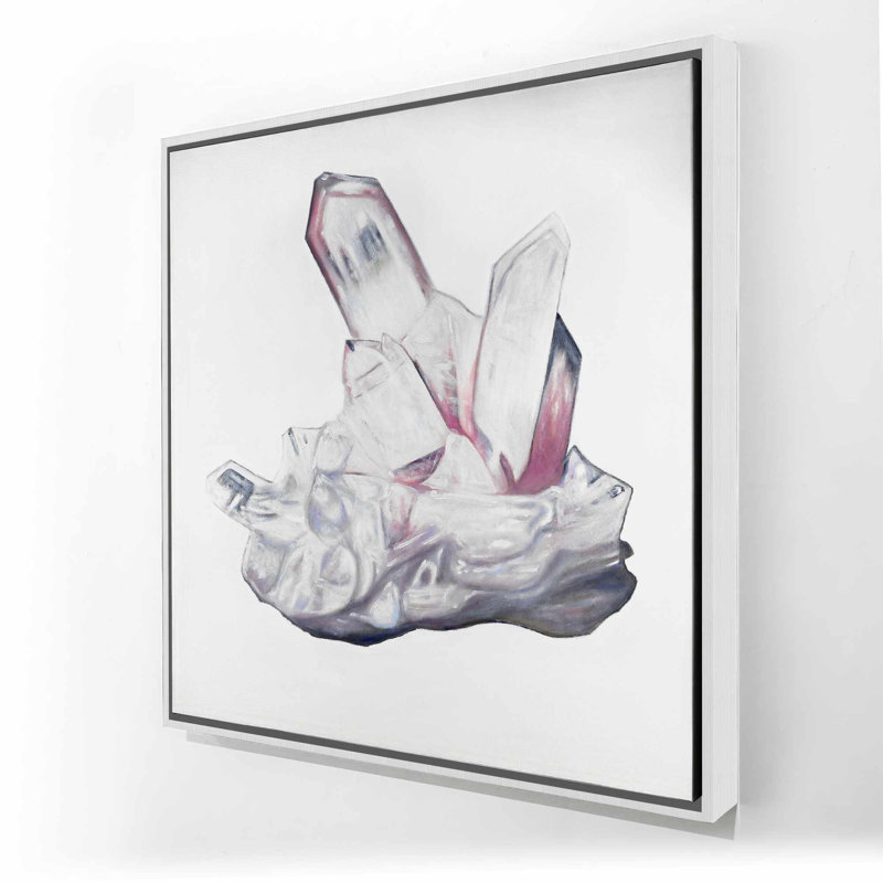 Toile de cristal de quartz moderne encadrée de blanc moderne | Décoration intérieure