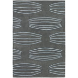 Parson Gray Wool Abstract Area Rug in Black And Gray