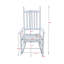 Chaise berçante en bois sans tapis