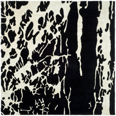 Tapis noir / blanc cassé Amica