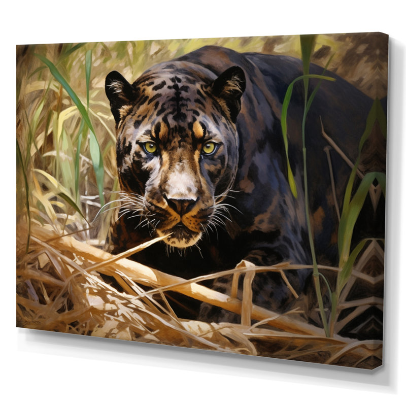 «Black Panther Into The Wild» sur toile, 16" H x 32" W, Toile tendue
