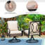 Ensemble de 8 chaises de patio pivotantes