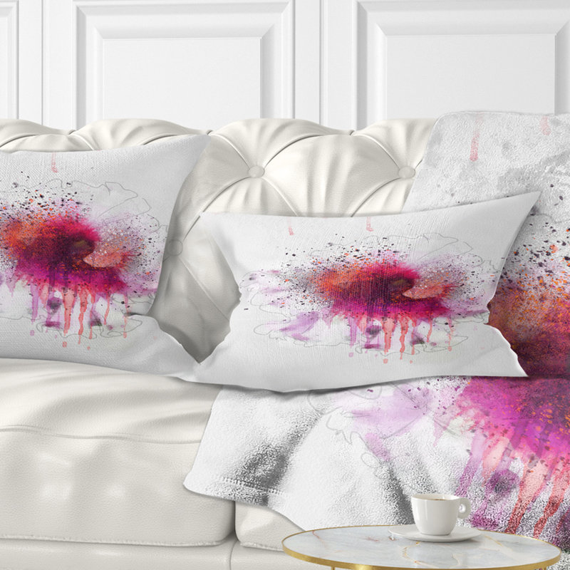 Coussin lombaire floral stylisé floral