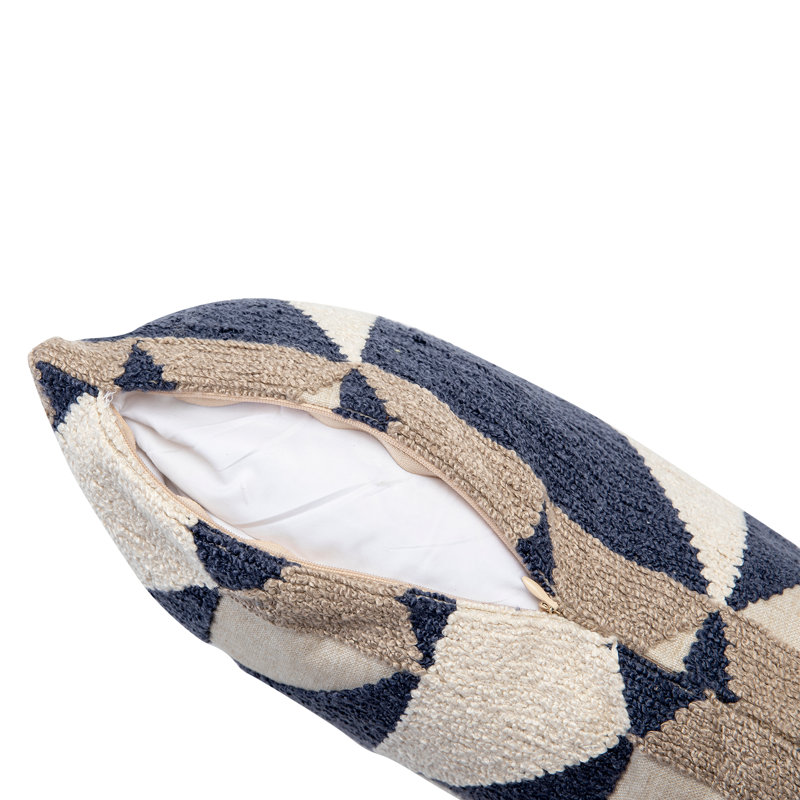 Coussin Enzo, Bleu, 18 po x 18 po