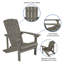 Foyer étoile et lune avec housse en filet et 2 chaises Adirondack en résine de polyester-520550712