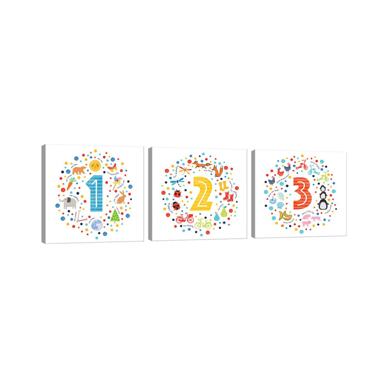 37623 - Ensemble d'art mural sur toile tendue (ensemble de 3)