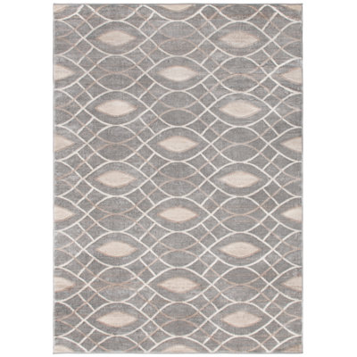 Tapis gris / beige Malaki Waves
