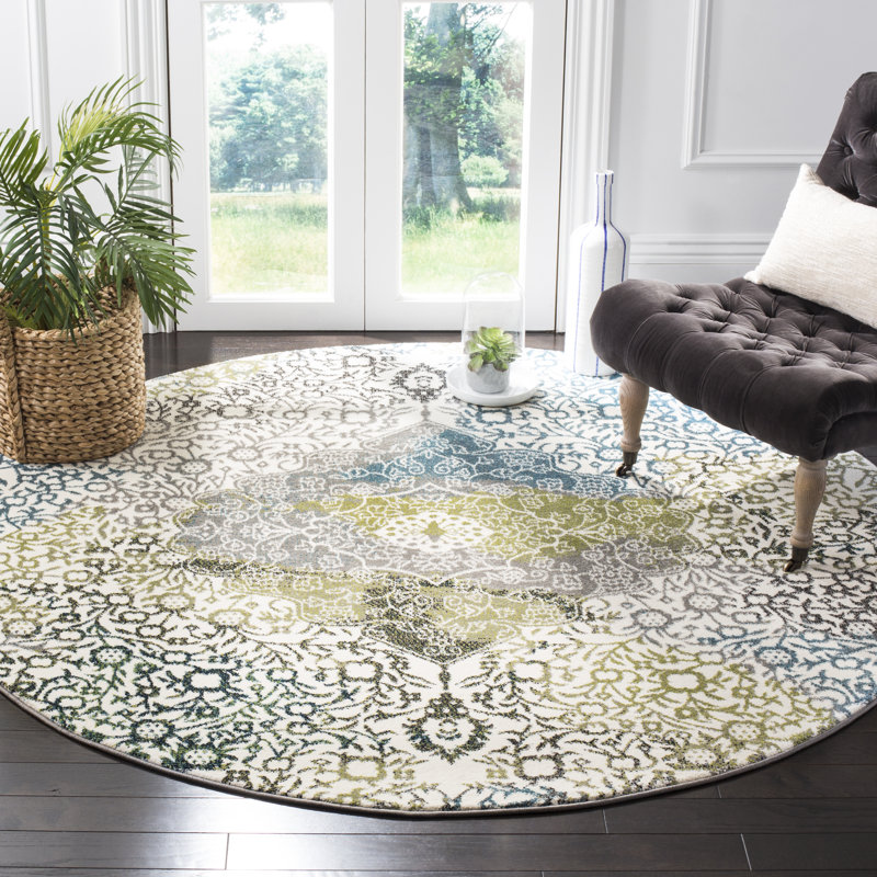 Nakano Performance Oriental Rug, Round 6'7"