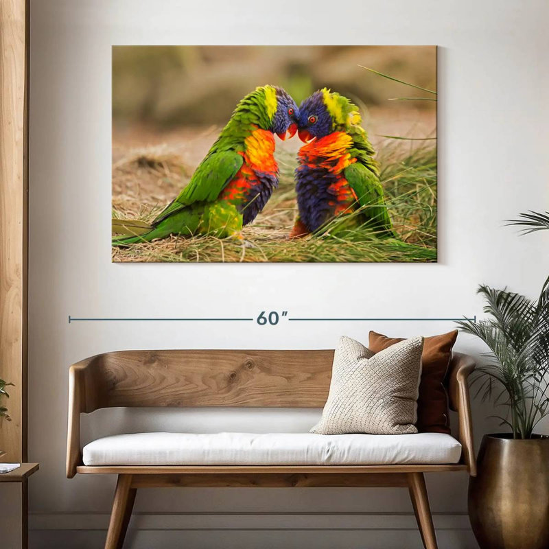 Rainbow Lorikeet Mates, 32" H x 48" W