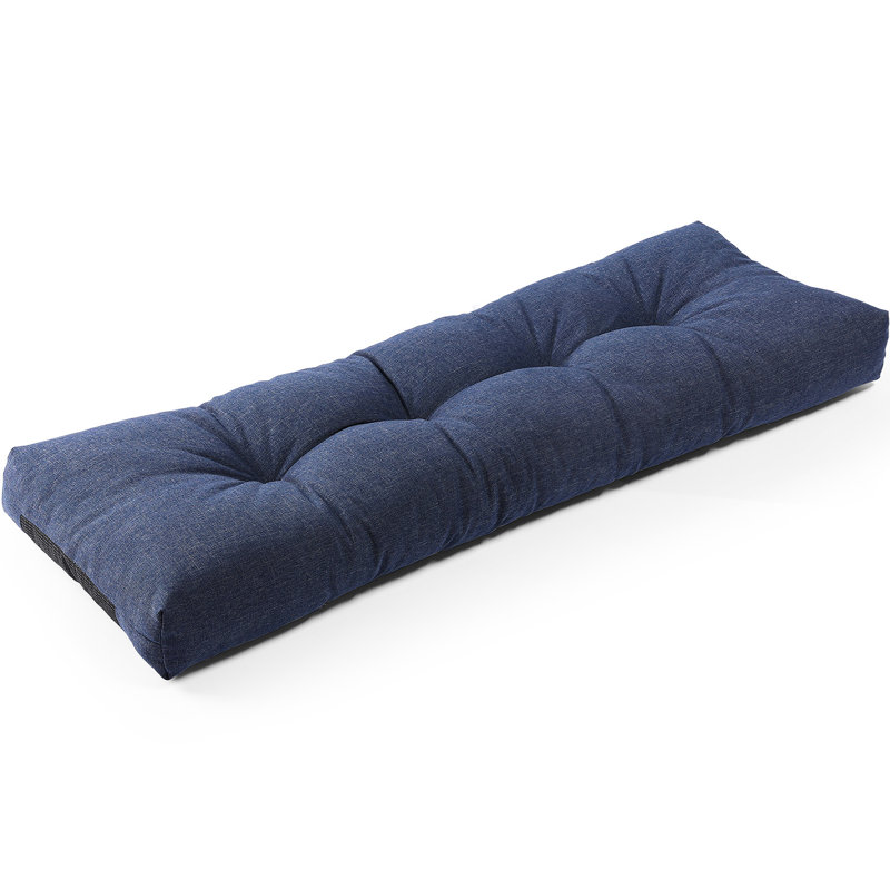 Coussin de banc en mousse viscoélastique antidérapante Sunxt, Indigo, L 54 po x P 16 po