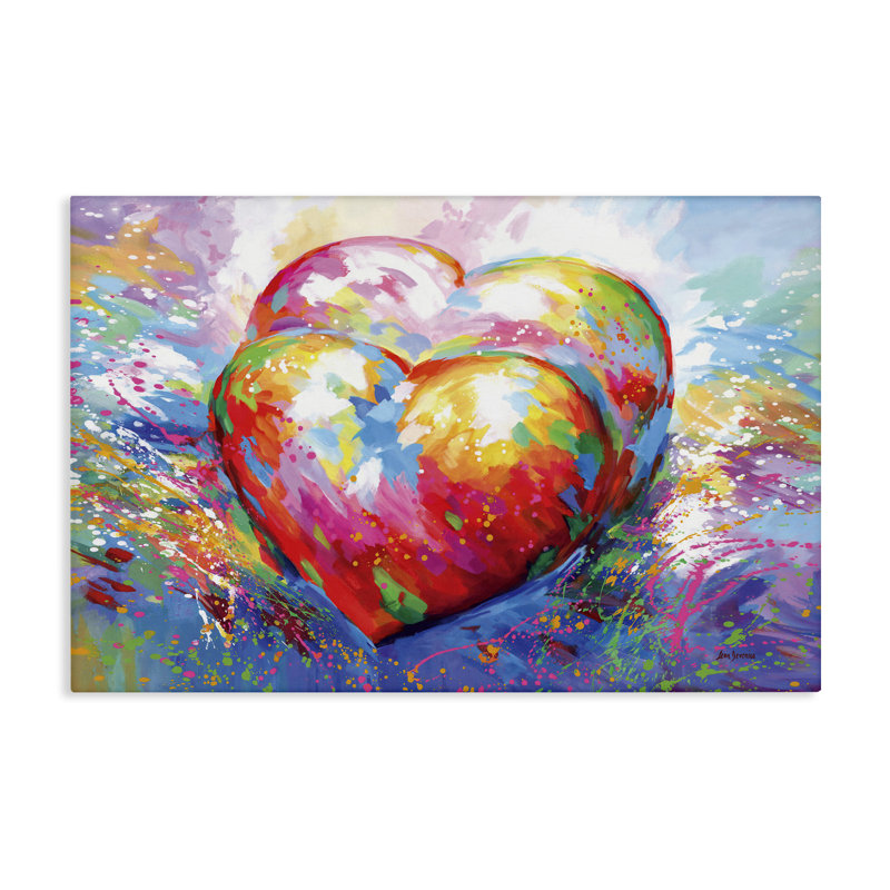 Toile flottante «Forever In My Heart» par Leon Devenice, H 16 po x l 24 po x P 1,5 po