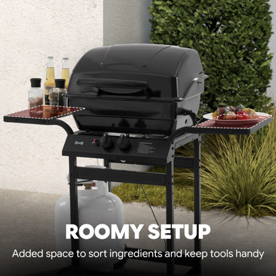 Feasto 2-burner Propane Gas Grill With Grill Cart