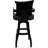 Megill Swivel Wood Extra Tall Bar Stool - Vinyl With A Pillow-1127847319-1127847317-1127847323