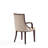 Grand Traditional Vegan Leather and Velvet Upholstered Beech Wood Dining Arm Chair in Tan-86801751