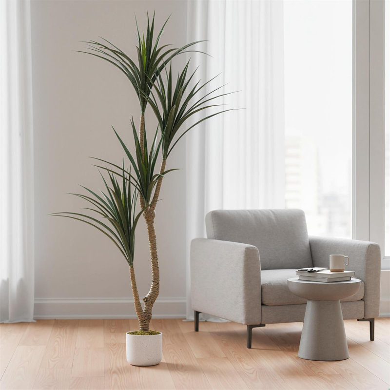 Faux olivier en pot, H 15,748 po x l 4,724 po x P 20,472 po, Vert, CAV/E