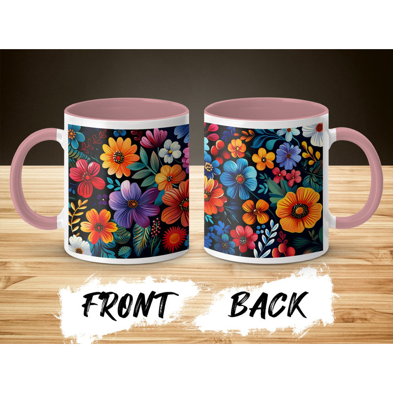 Ceramic Coffee Mug, Pink