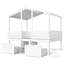 Lit mezzanine pour enfant avec tiroirs de rangement Homestead-131140130