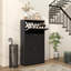 Armoire de rangement étroite pour chaussures avec 3 tiroirs rabattables et tablettes réglables
