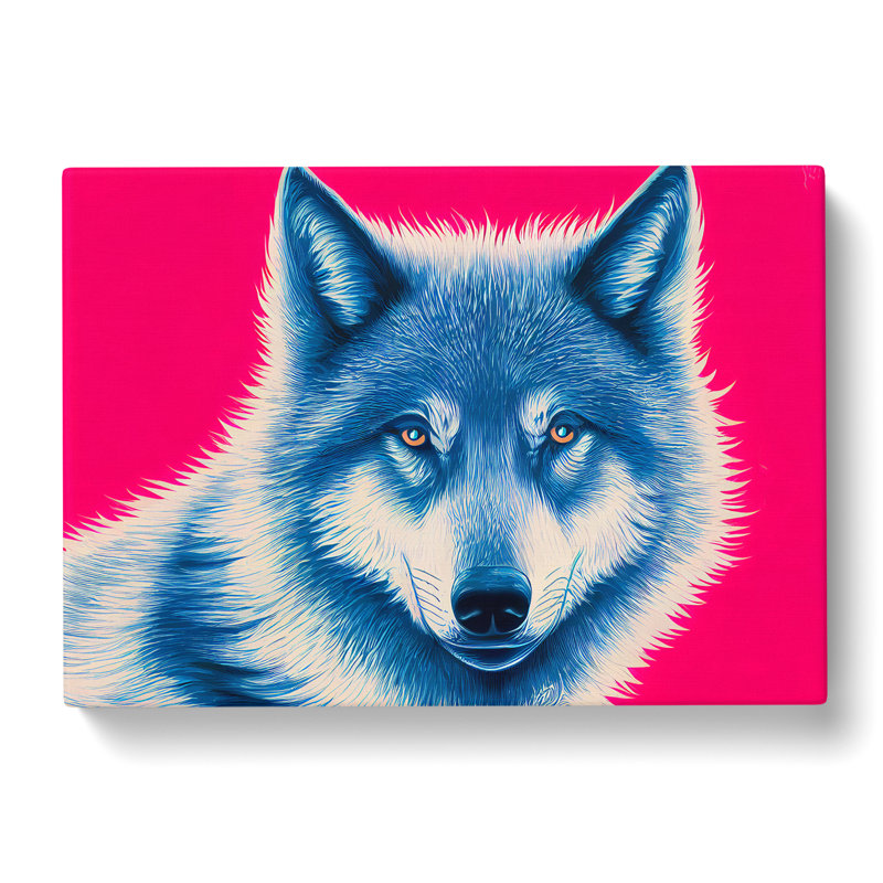 Modern Wolf - Wrapped Canvas, 50cm H x 76cm W x 3cm D