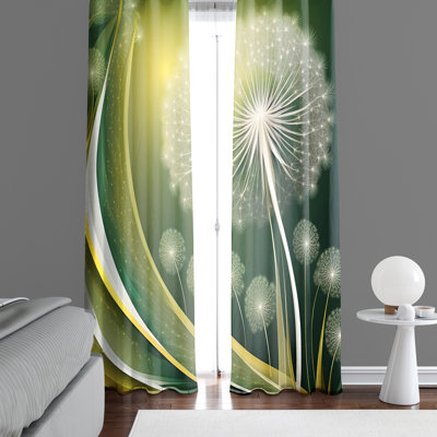 Paire de rideaux semi-transparents en polyester Dorri