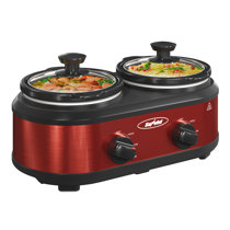 Wholesale Ovel Slow Cooker- 3.5qt- Red RED