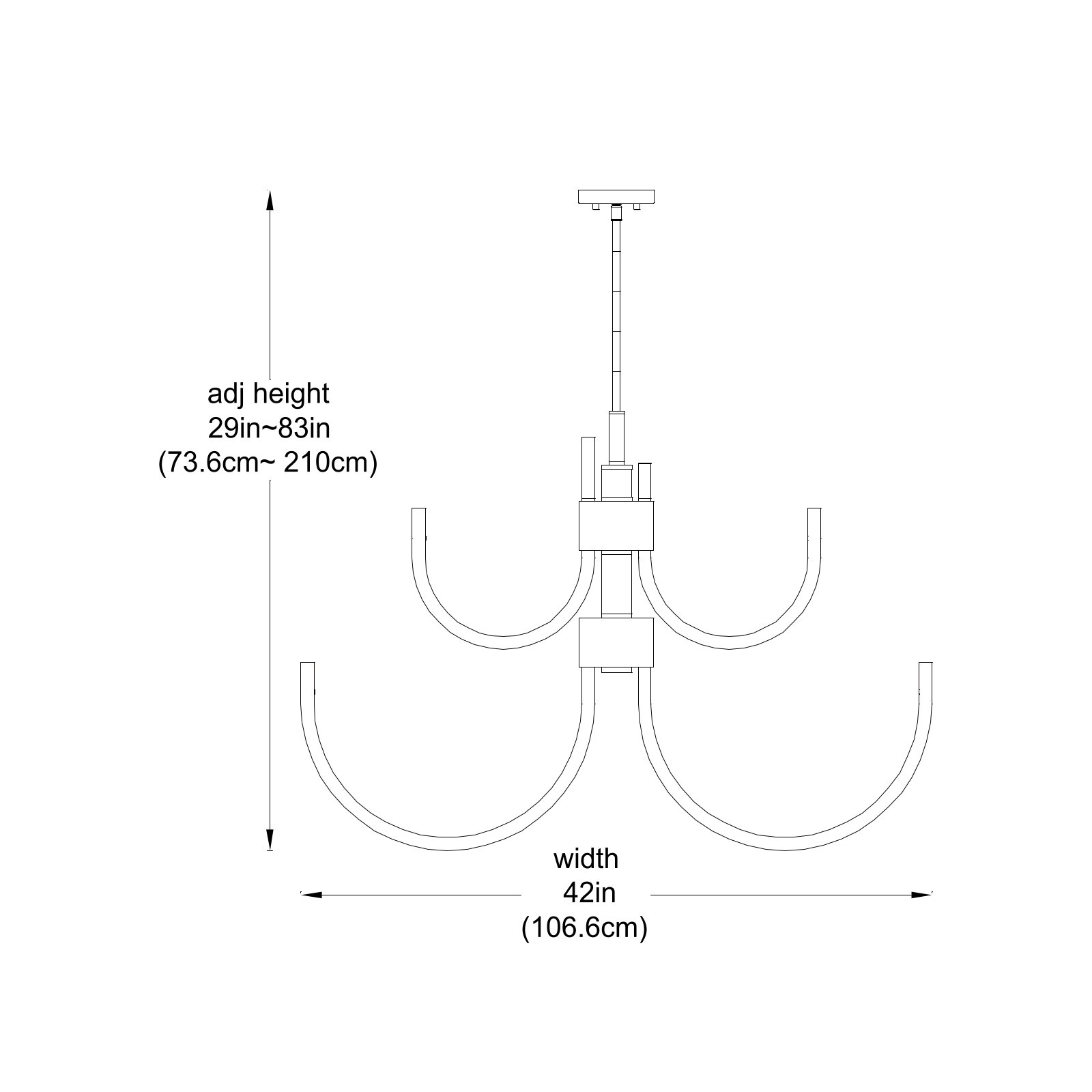 Sorrento 15-Light Chandelier, Satin Nickel