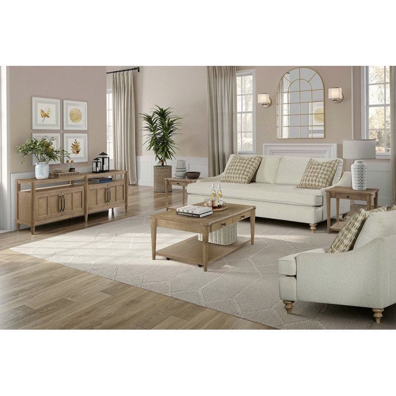 Sofa And Loveseat Set With One Piece Cushion