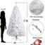 ? Décoration de Noël - arbre de Noël de 7 pi de hauteur avec 1000 pointes de pin et pieds en métal décoratifs