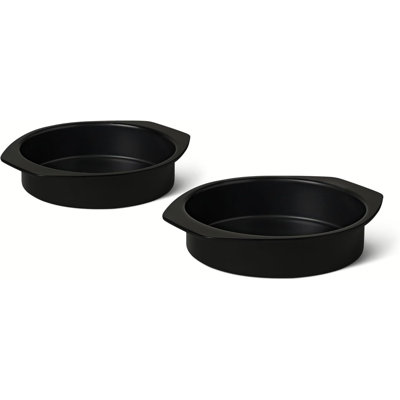 Ensemble de 2 moules à gâteau ronds antiadhésifs de 9 pouces, moules à pâtisserie robustes en acier au carbone pour pizza profonde