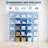 Cube Modular Entryway Storage Cabinet-Lightweight PVC Organizer Shelf Stackable Design Blue-733873194