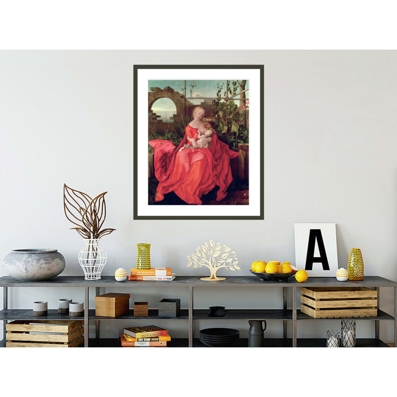 Vierge à l'enfant «Madonna with the Iris» par Albrecht Dürer, impression giclée encadrée, H 39,84 po x l 33,5 po