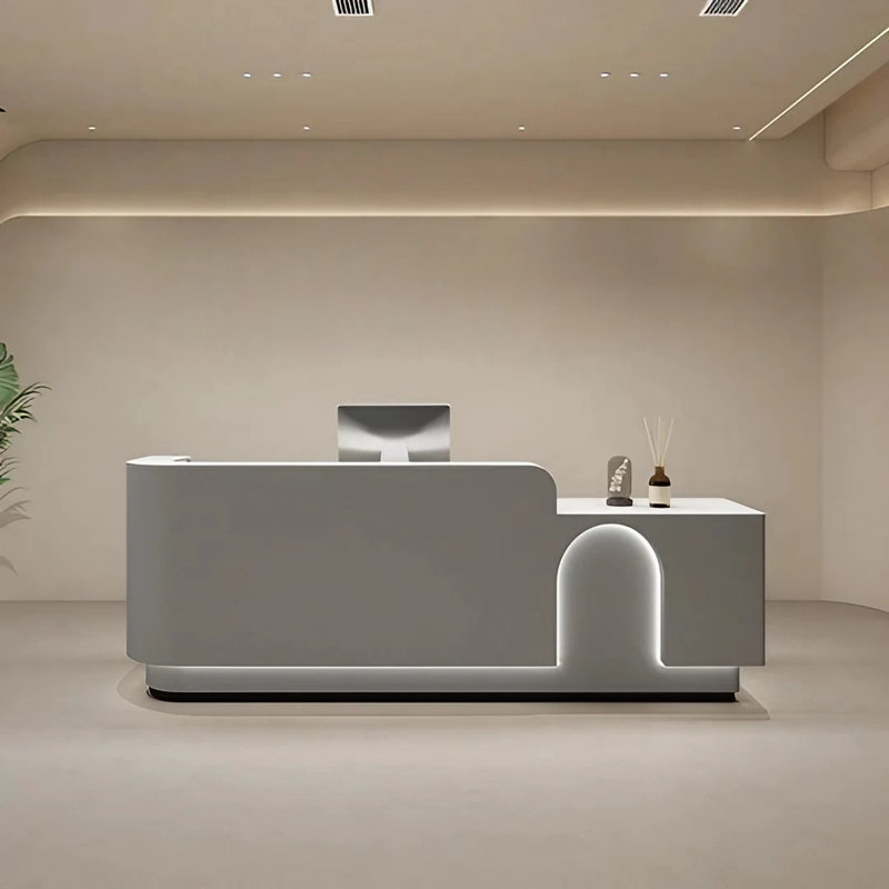 Clauzell Reception Desk, Grey