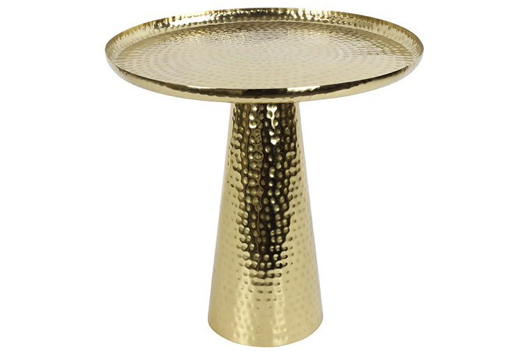 Clodean Tray Top End Table, 47 x 45 x 45cm, Brass