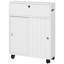 Armoire de salle de bain avec roulettes, armoire de rangement pour salle de bain, blanc