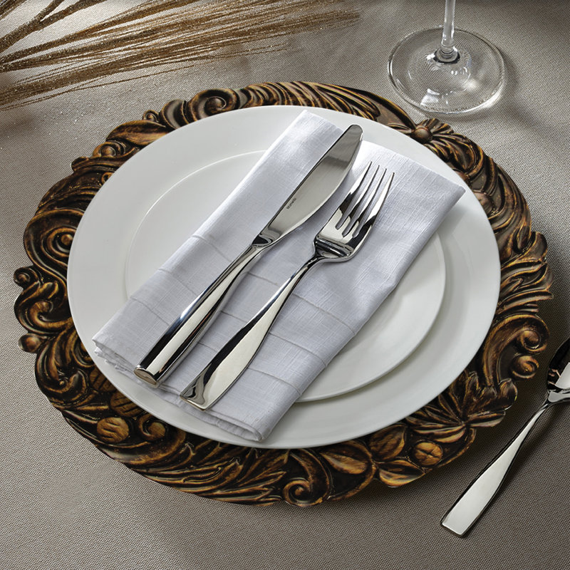 Plat de service 13 po, Brun