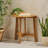 Outdoor Half-Round Folding Acacia Wood Bistro Table